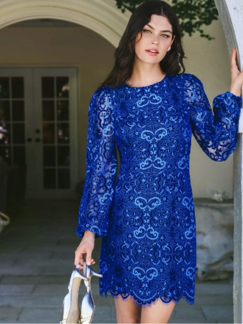Lilly Pulitzer Georgi Lace Dress in Boca Blue Size 16